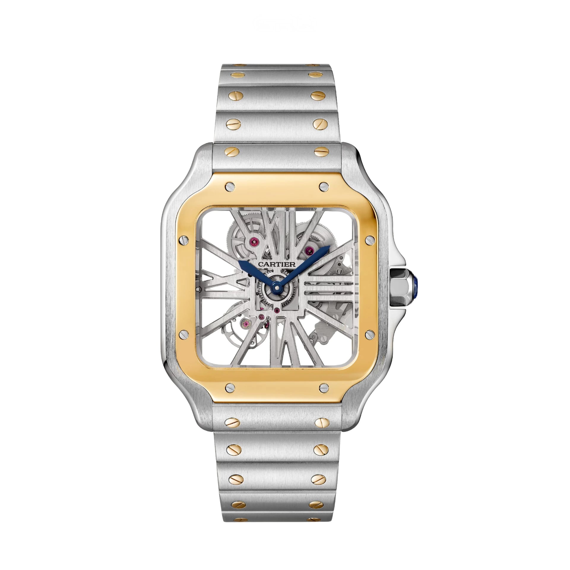 Cartier Santos Skeleton Two-Tone Steel & Yellow Gold