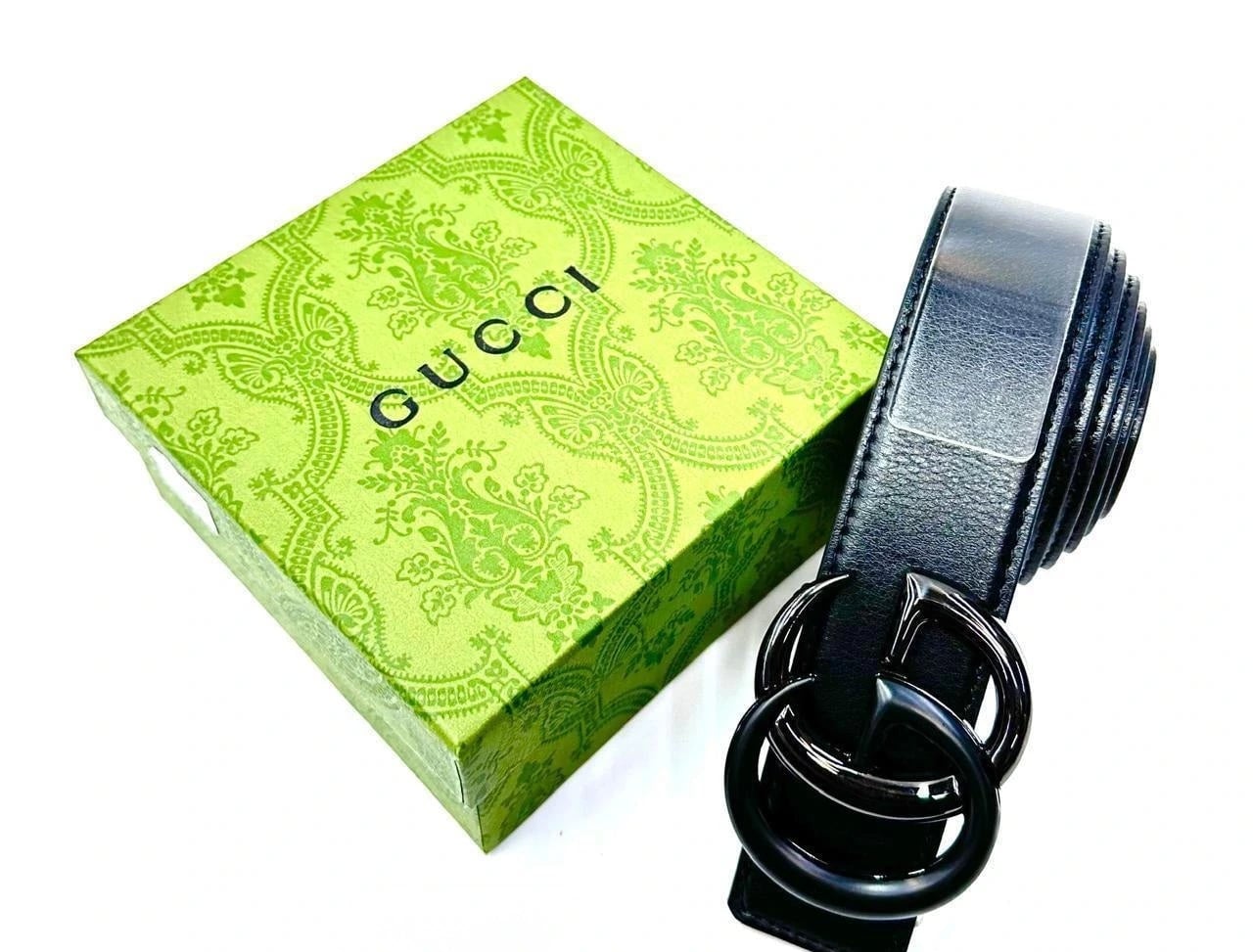 Gucci | Interlocking G Belt – Black / with Distressed Silver Hardware