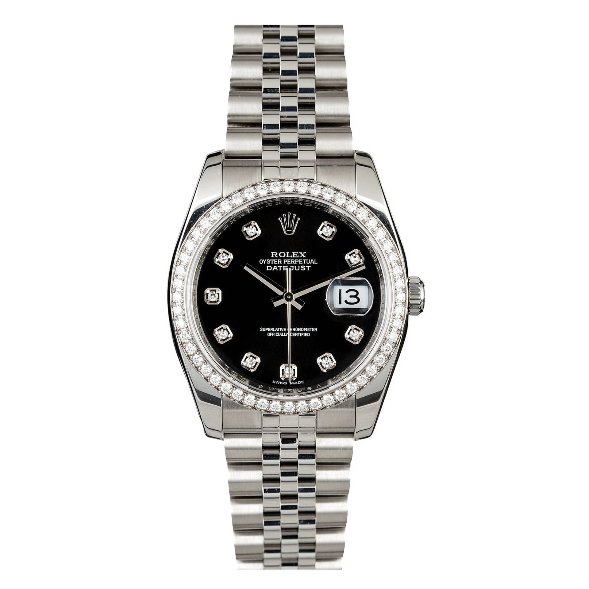 Rolex Lady-Datejust – Black Dial & Diamond Bezel