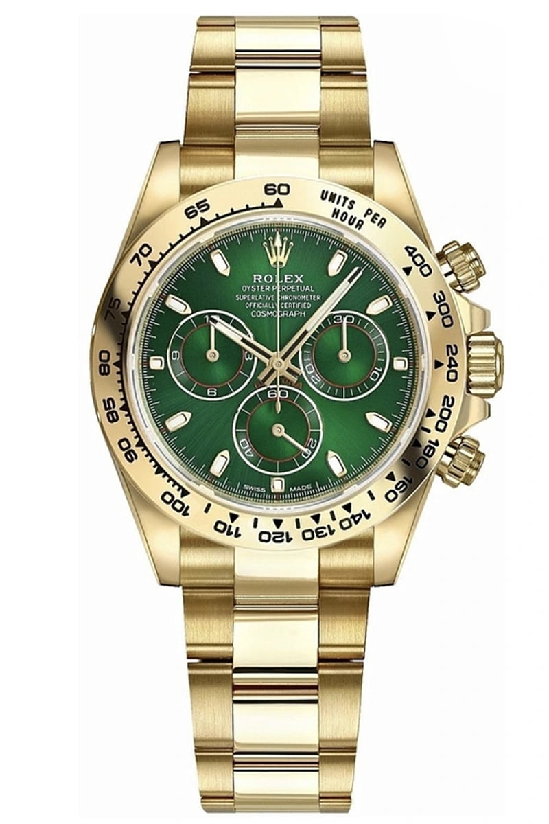 Rolex Daytona – 116508 Yellow Gold Green Dial