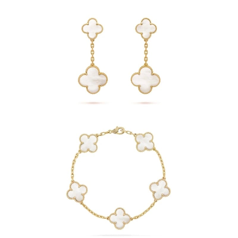 Van Cleef Alhambra Set | Bracelet & Earrings (6562541-502802471)