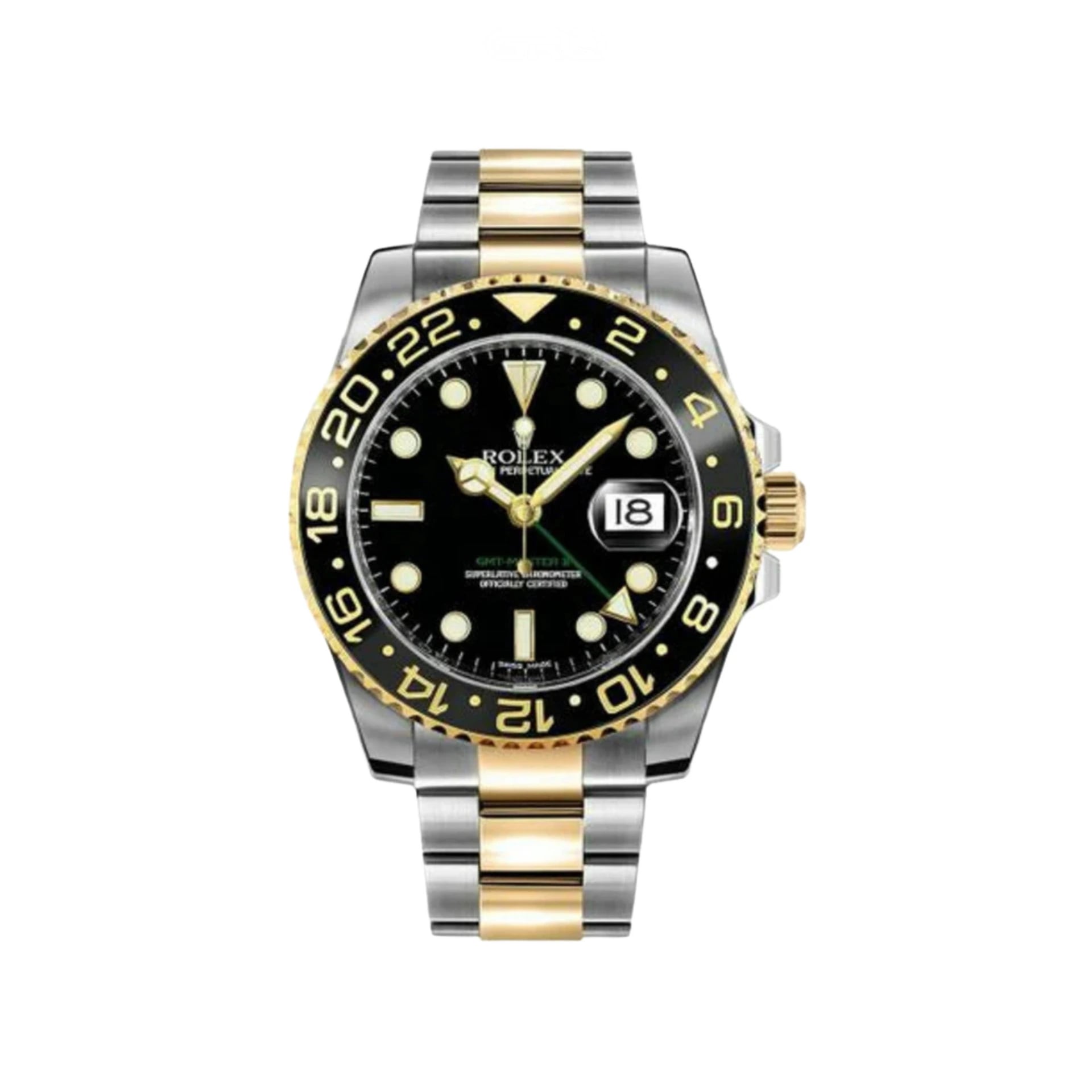 Rolex GMT-Master II – Black Dial Yellow Silver