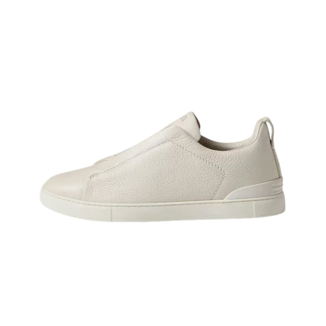 Zegna Footwear | Triple Stitch Deerskin White