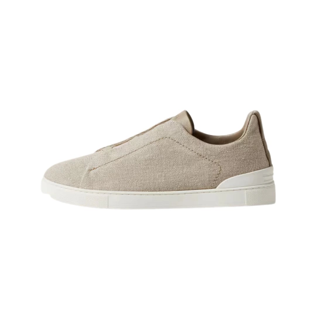 Zegna Footwear | Triple Stitch Cotton Light Beige