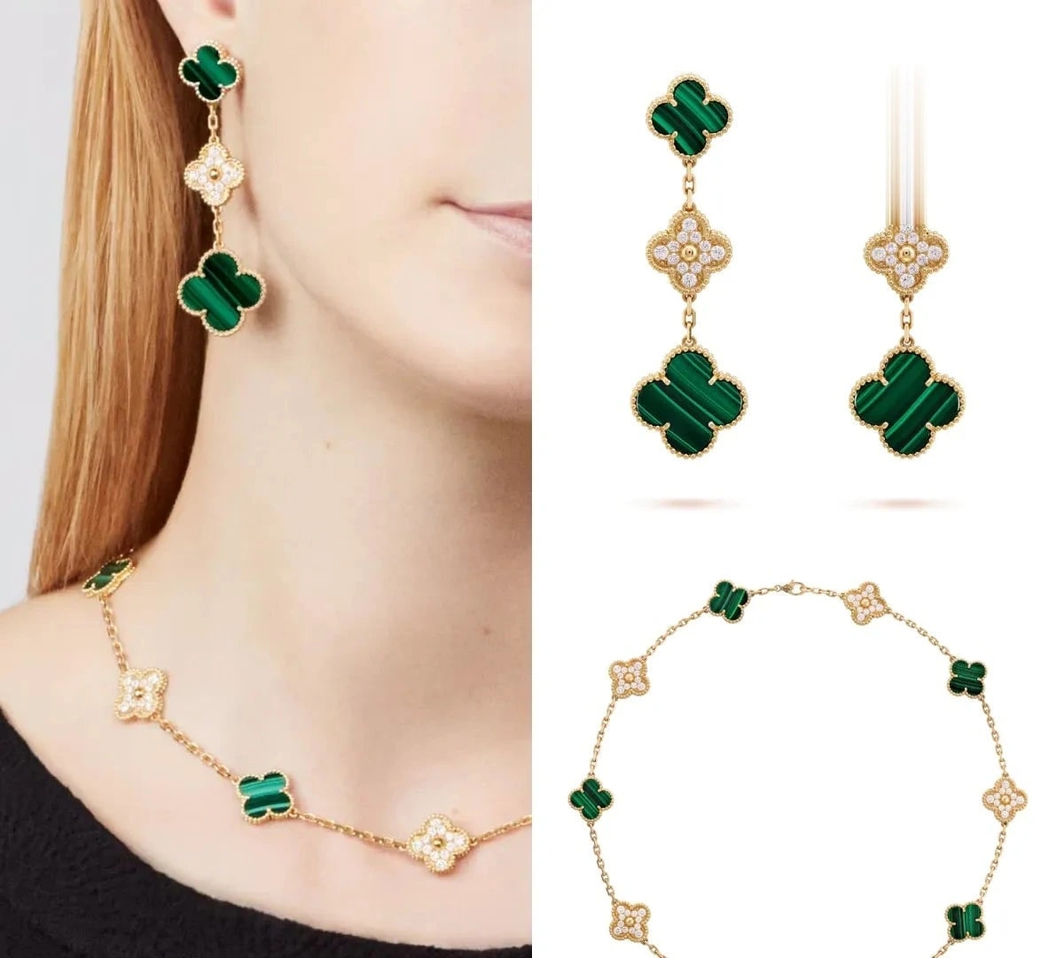 Van Cleef Set | Necklace & Earrings 10 Motifs