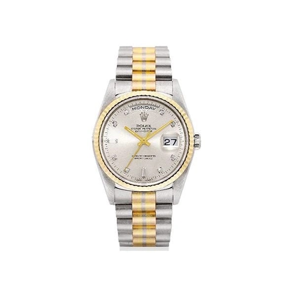 Rolex Day-Date – White Dial Yellow Silver