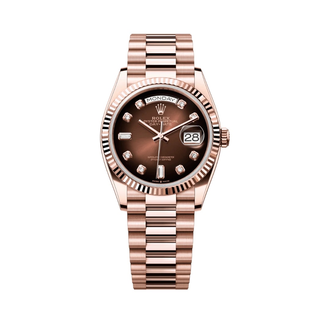 Rolex Day-Date – Brown Ombré Diamond Dial