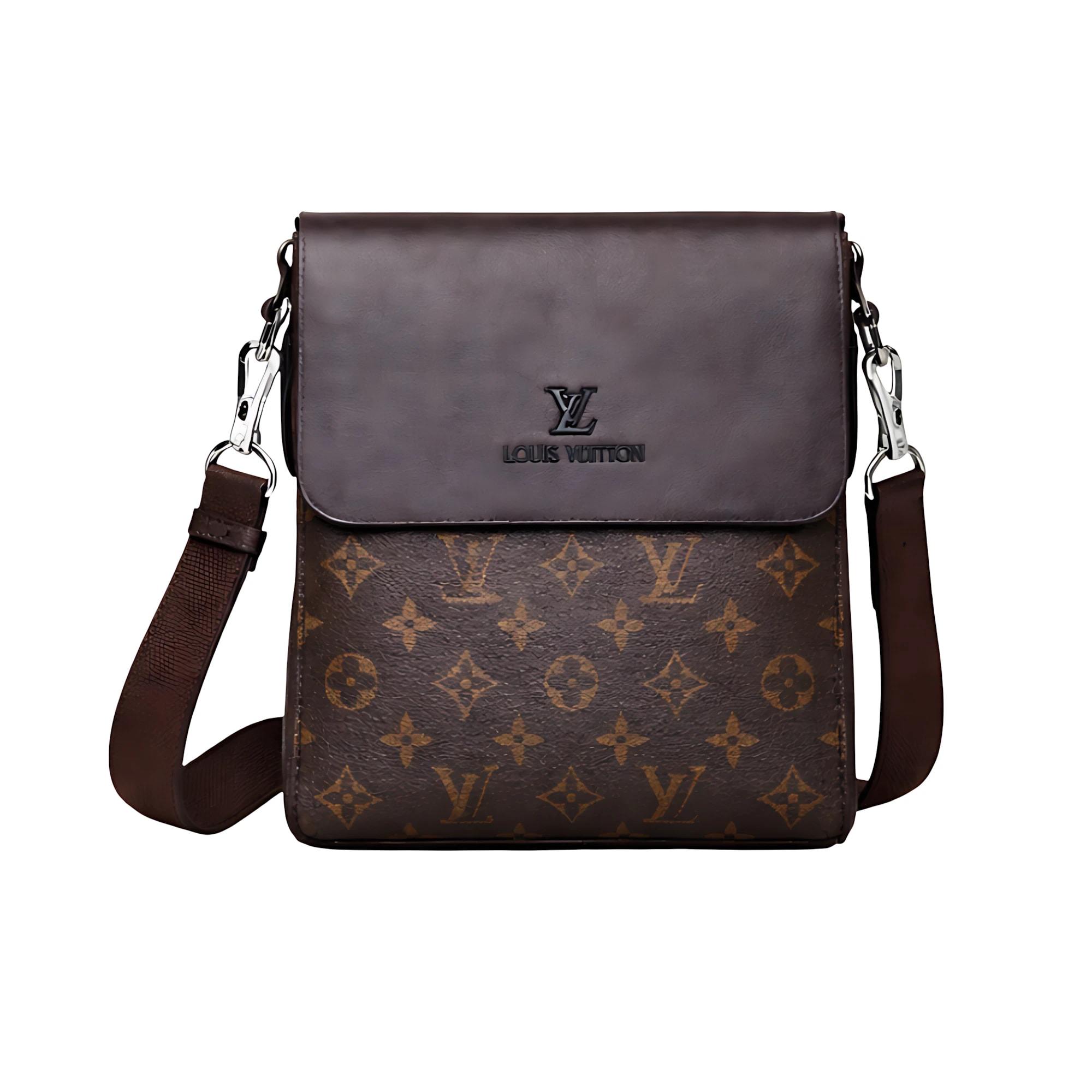 Louis Vuitton Brown Leather LV Crossbody Bag