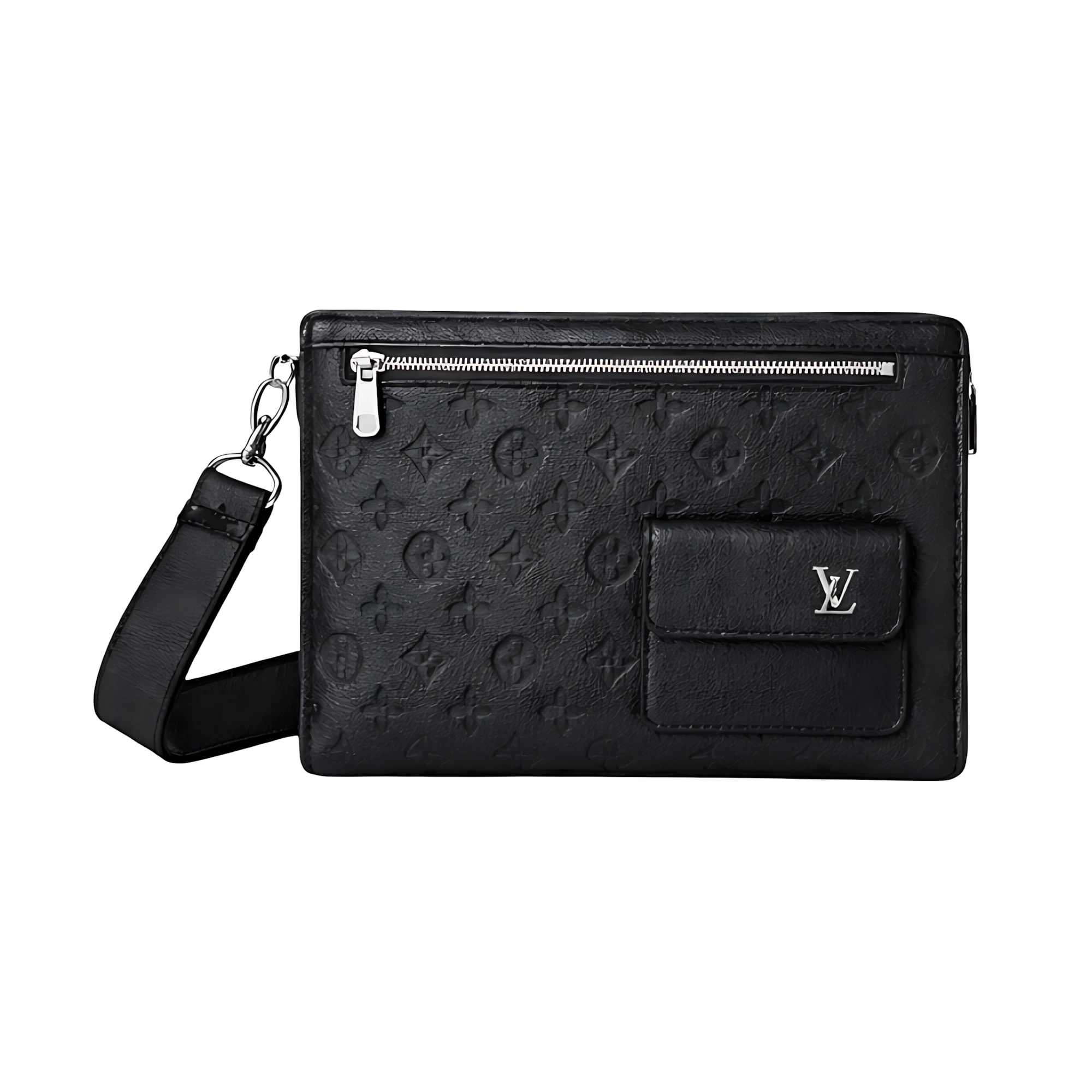 Louis Vuitton Black Wrist Canvas Wrist Pouch