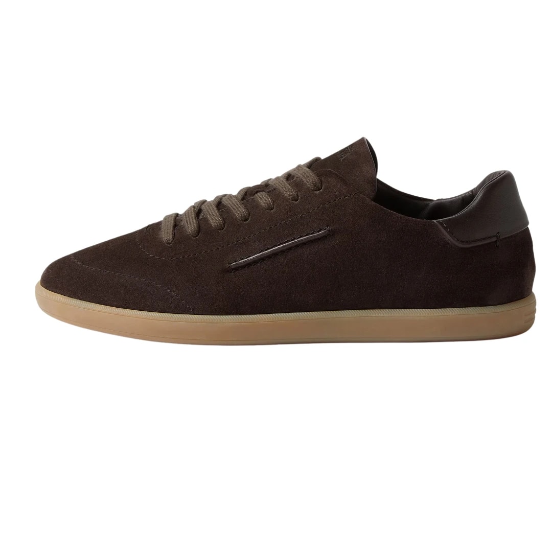 Zegna Sneakers | Triple Stitch Dark Brown (SH-ZEG-048-36)