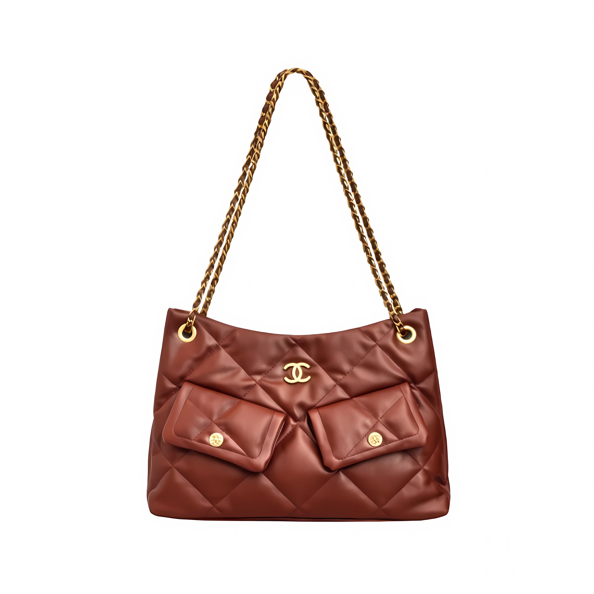 Chanel 25 Small Hobo Bag Suede Burgundy