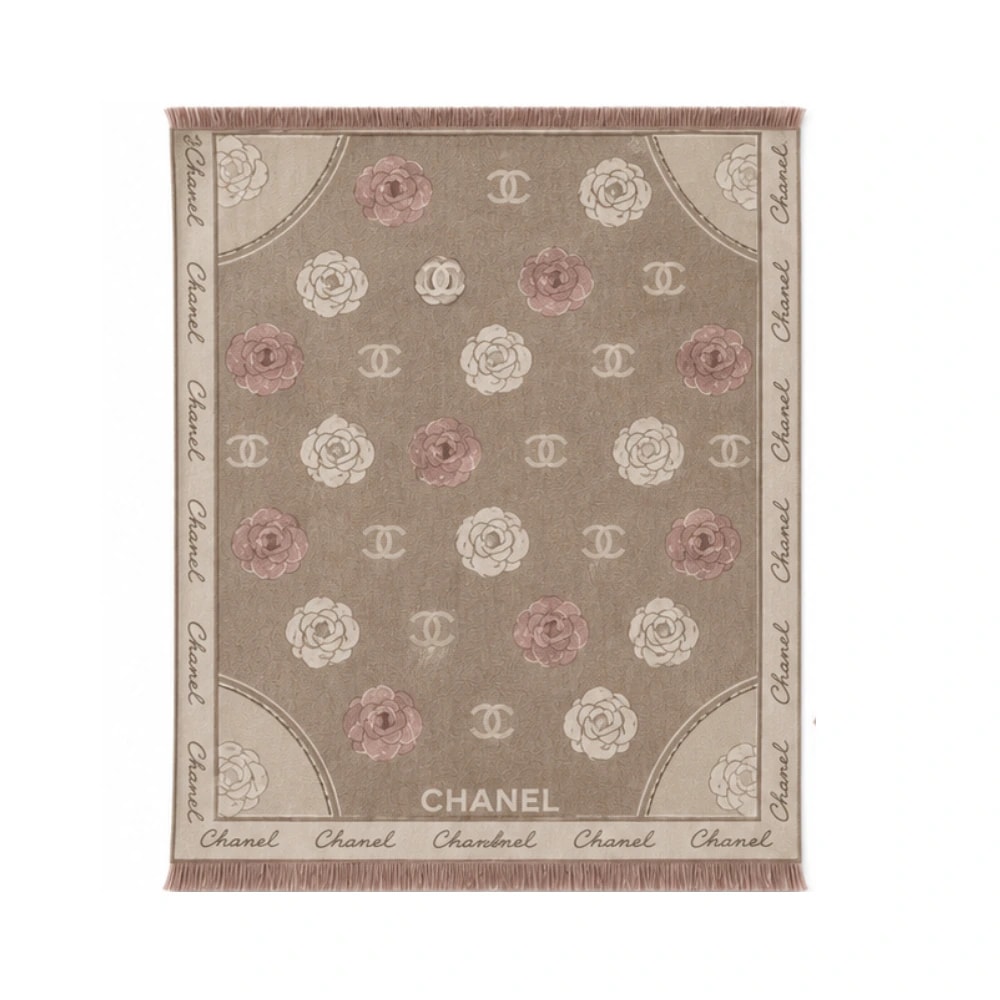 Chanel CC Monogram Scarf – Taupe