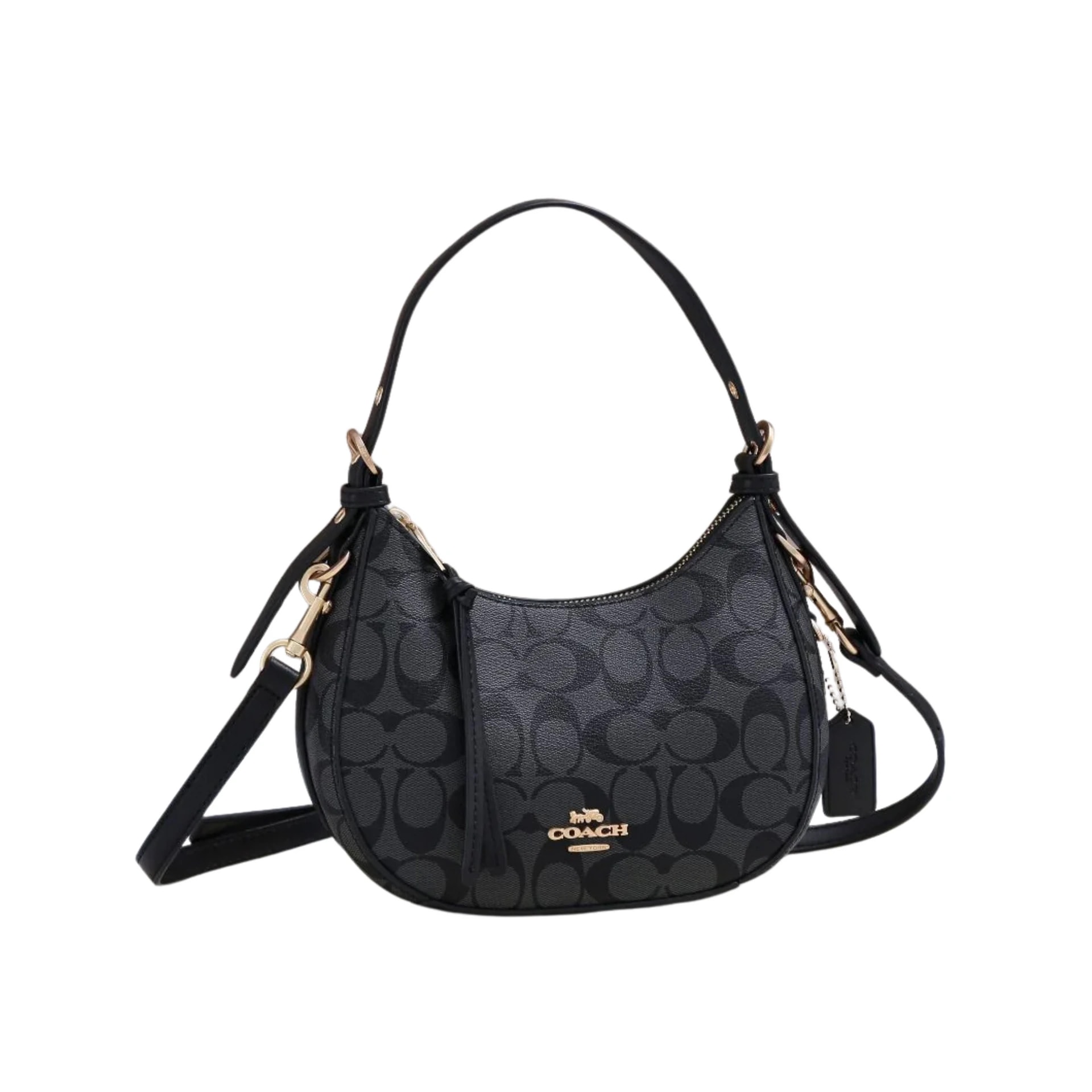 Coach Kleo Hobo Signature Canvas Cocoa Almond
