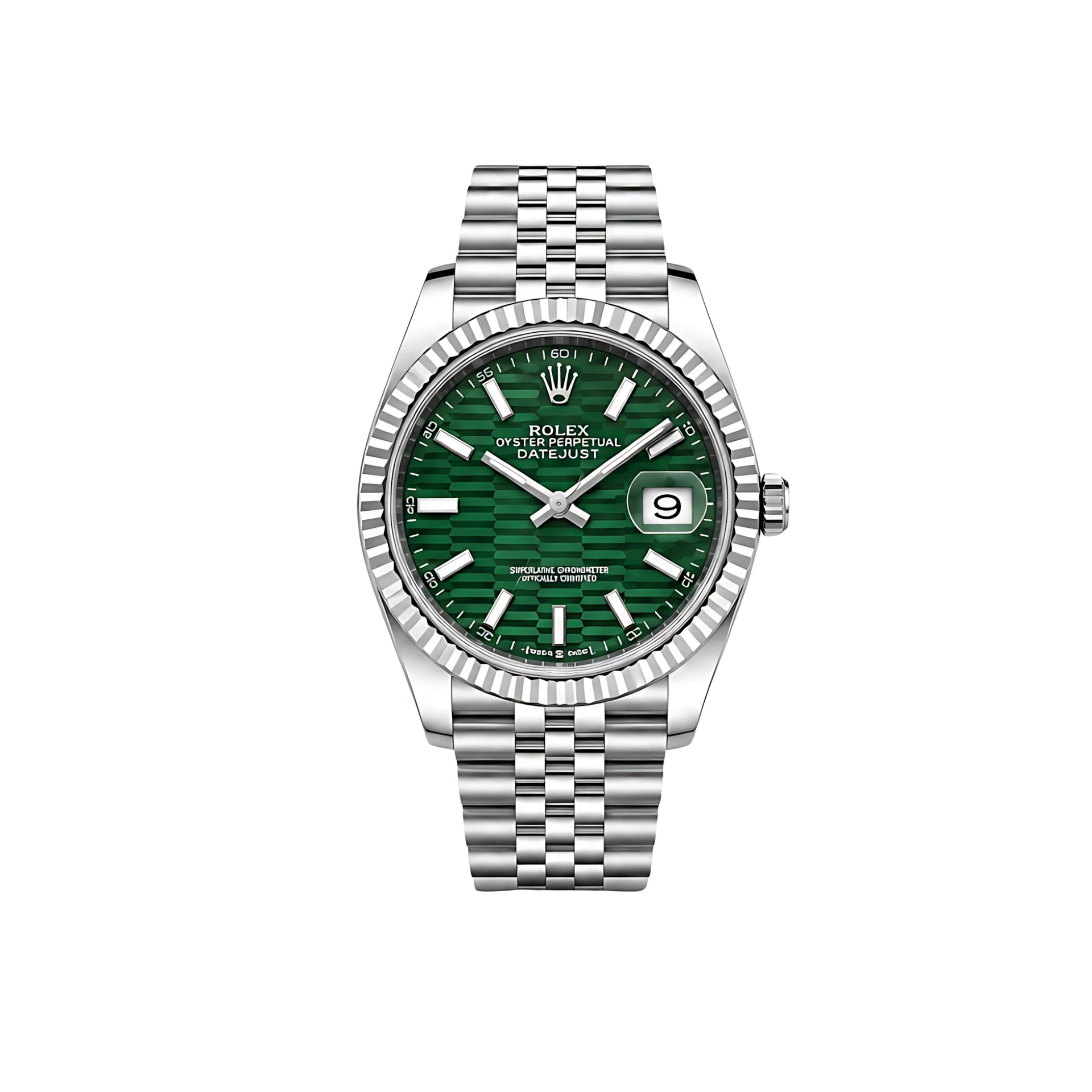 Rolex Datejust – Mint Green Waffle Dial Silver
