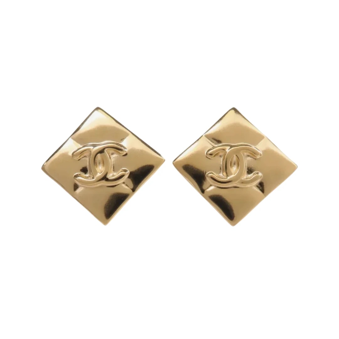 Chanel CC Square Earrings
