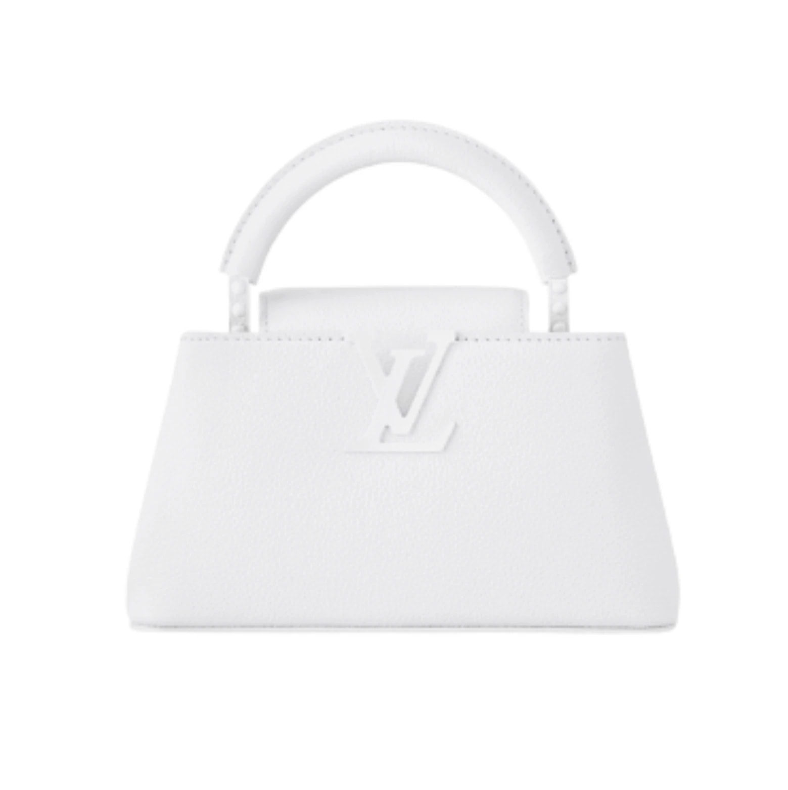 Louis Vuitton Capucines East-West Quartz White