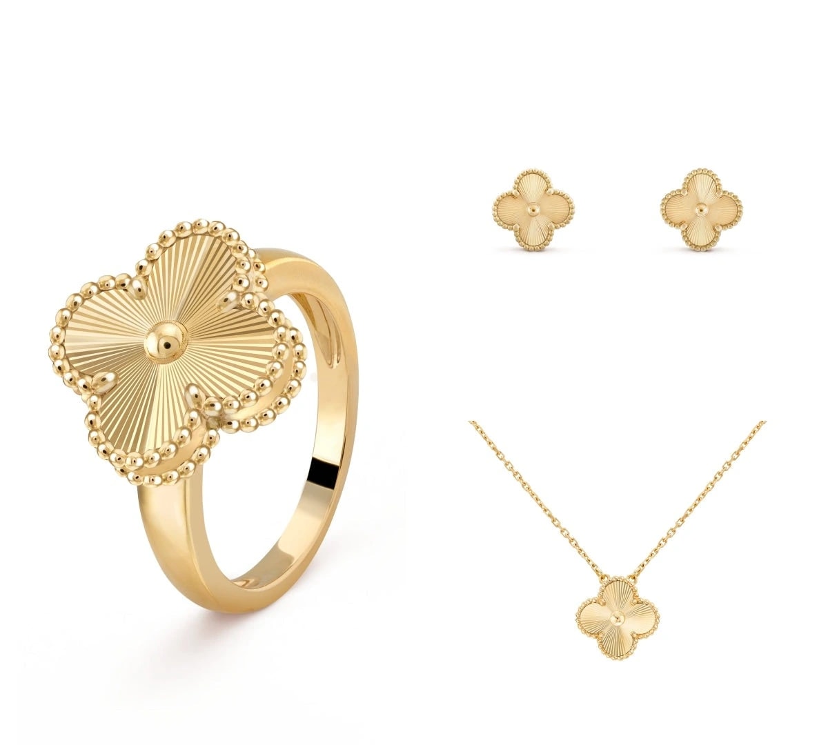 Van Cleef Alhambra Set | Ring & Necklace & Earrings