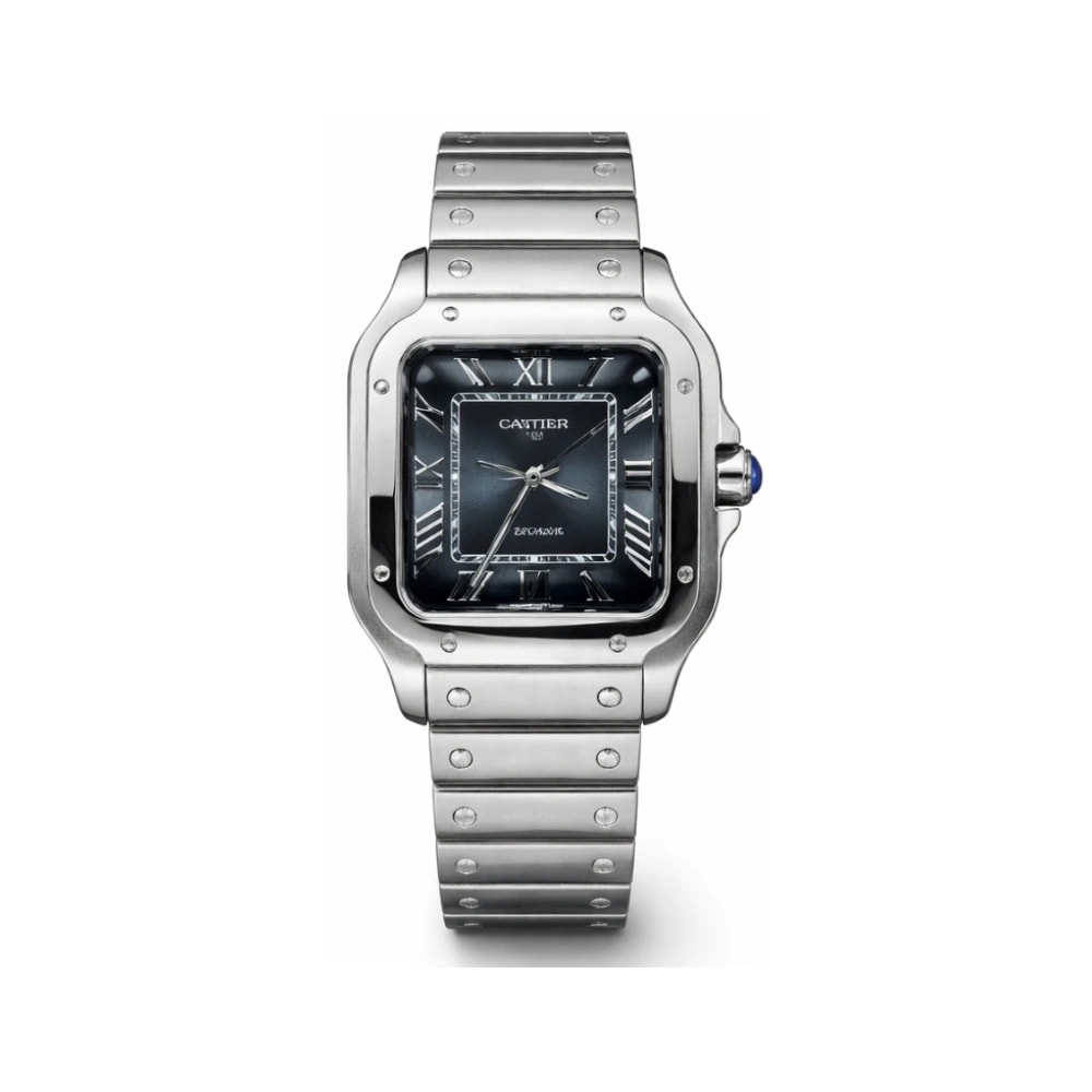 Cartier Santos de Cartier Steel Blue Dial Watch (NW15FEB-005)
