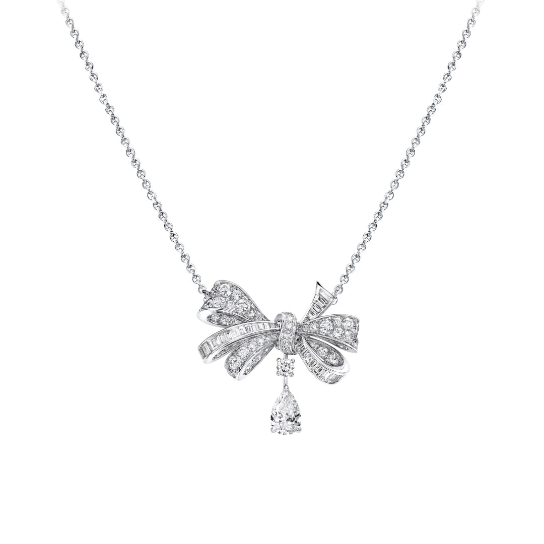 Graff Tilda's Bow Necklace White/Silver