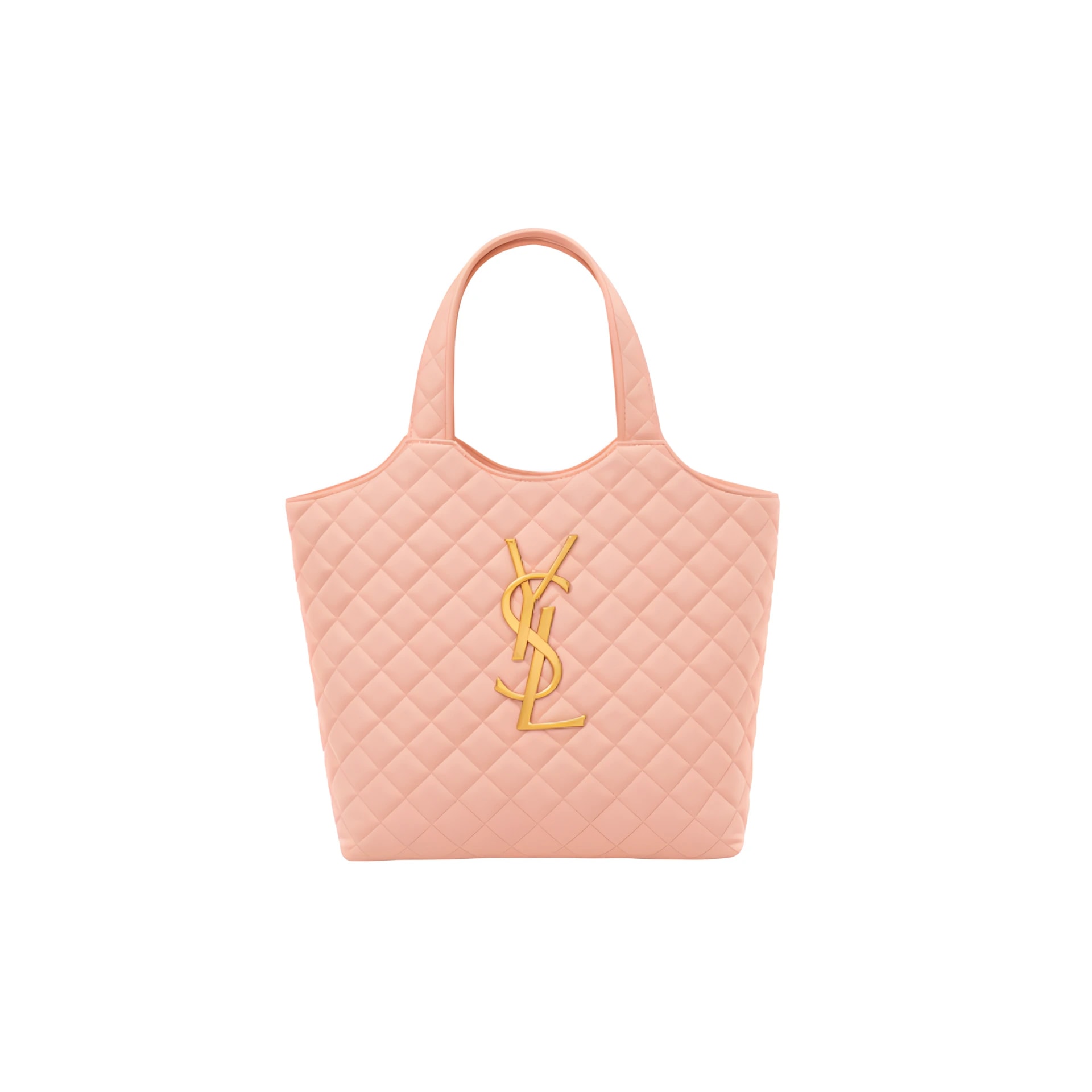 Saint Laurent Icare Maxi Quilted Lambskin Tote Pale