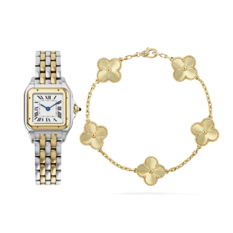 Cariter Van Cleef Watch/Bracelet Set