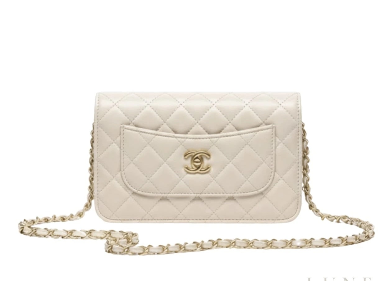 Chanel Classic Flap Bag - Quilted White Lambskin Leather
