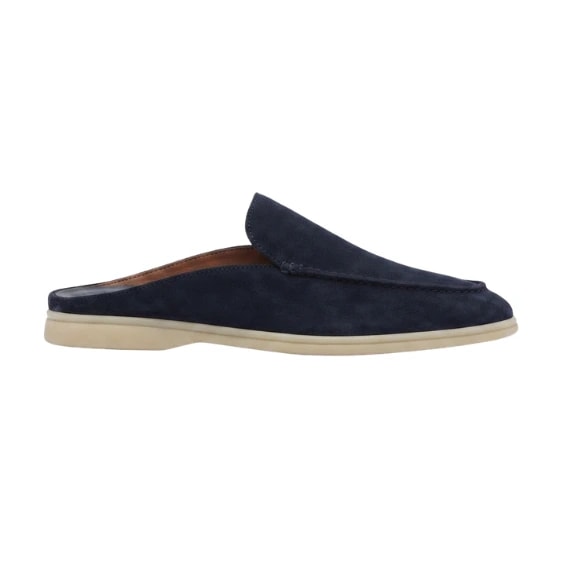 Loro Piana Footwear | Babouche Walk Navy Blue