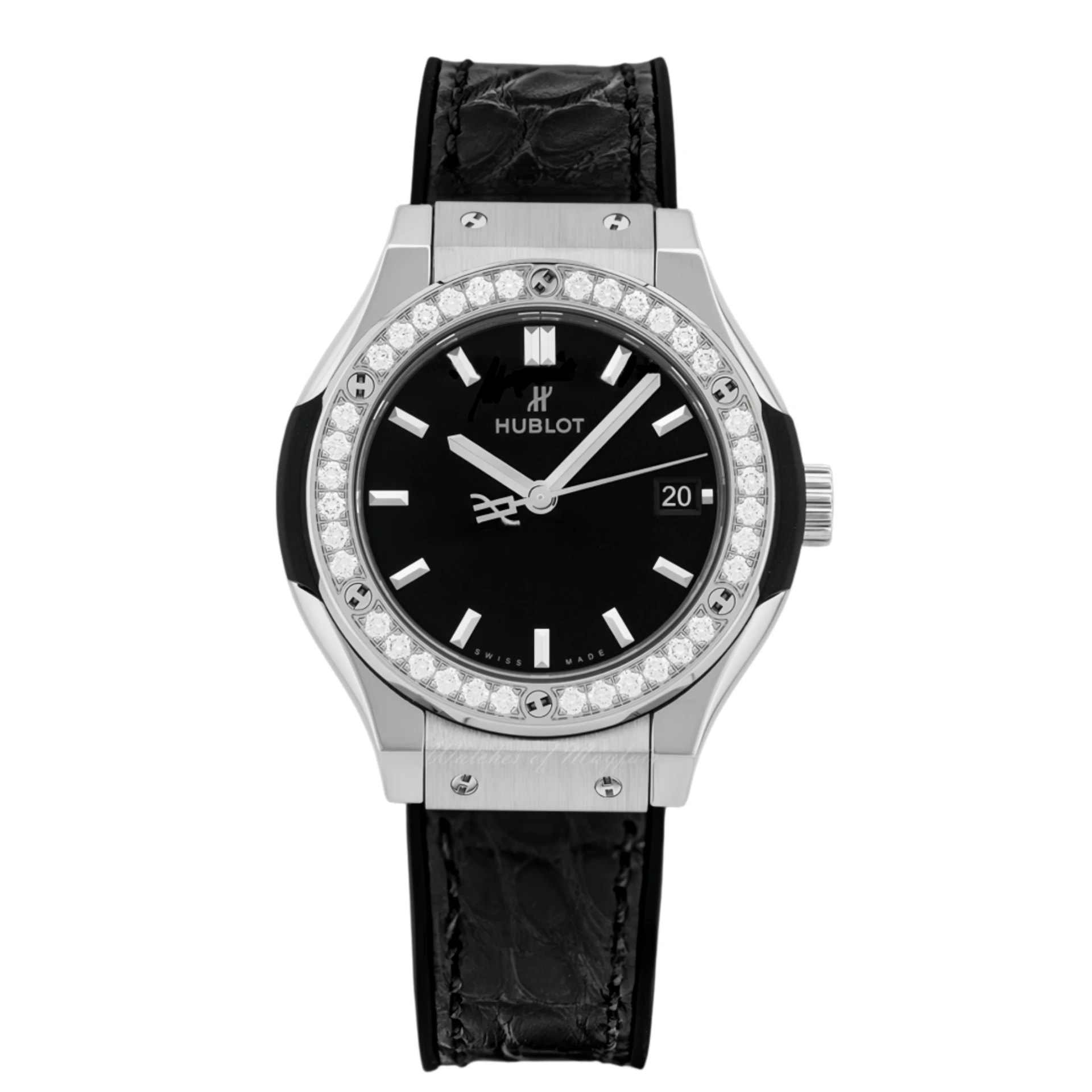 Hublot Classic Fusion Ladies Watch – Black Dial & Diamond Detail