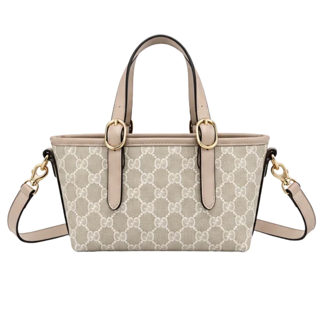 Gucci GG Emblem Mini Tote Beige