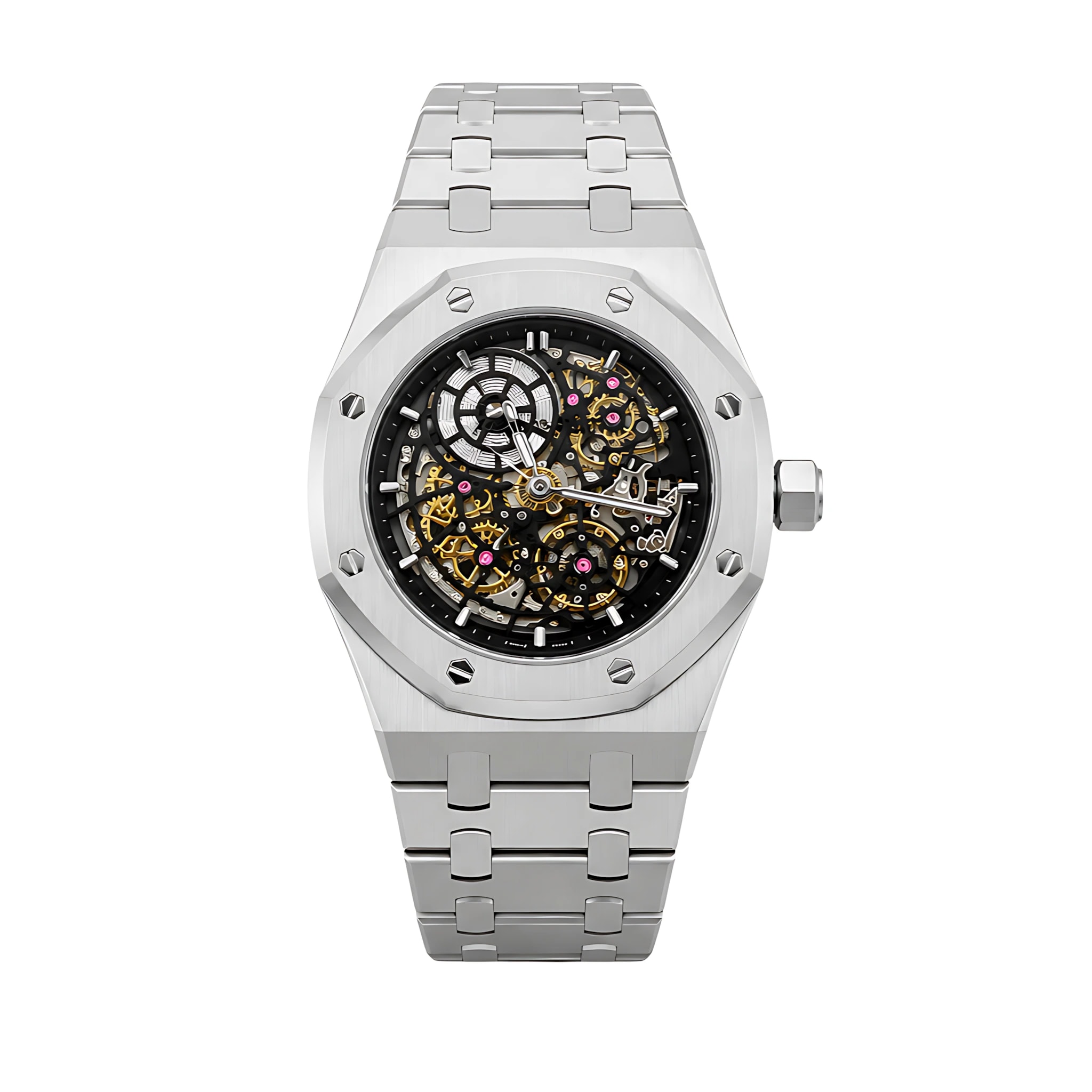 Audemars Piguet Watch | White Skeleton Dial Silver