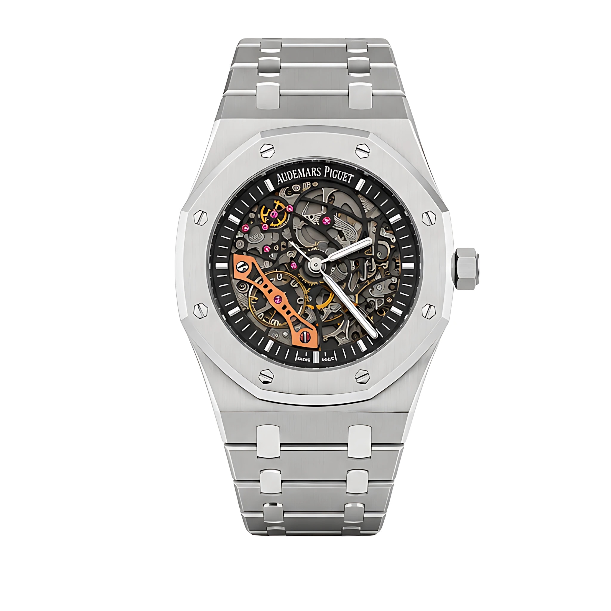 Audemars Piguet Watch | Royal Oak Skeleton Silver Black Dial