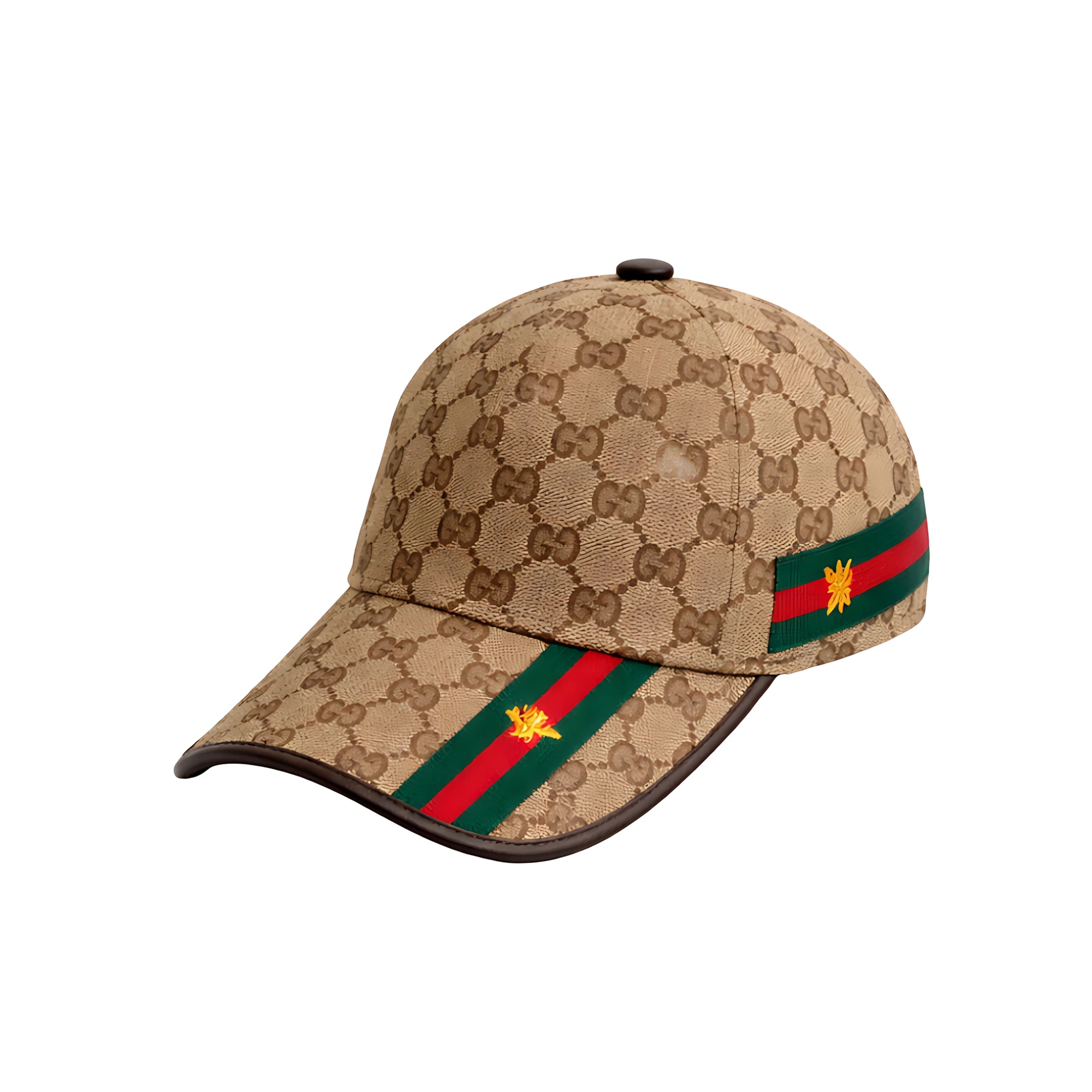 Gucci Stripe Canvas Brown Cap