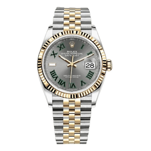 Rolex Datejust – Grey Green Roman Dial