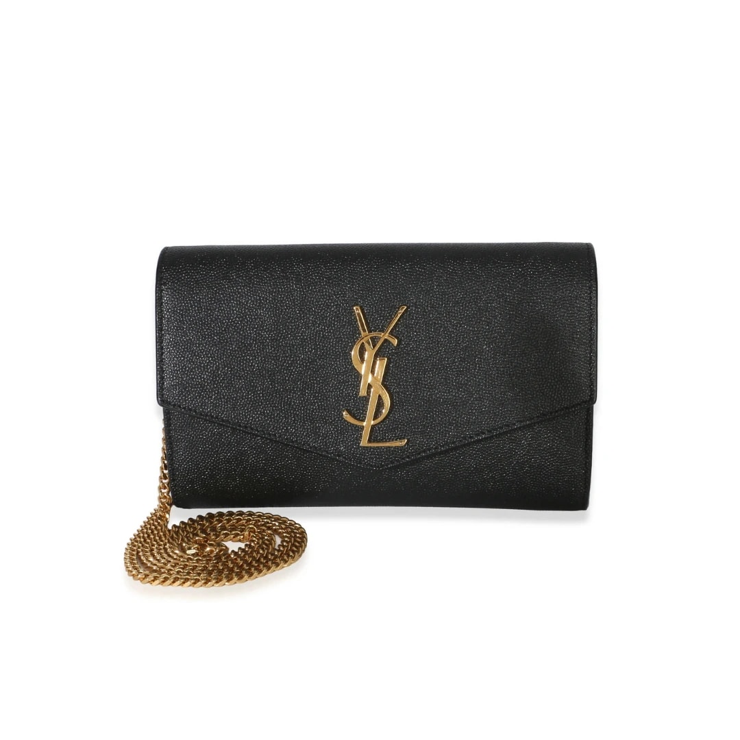 Saint Laurent Uptown Grain Chain Wallet