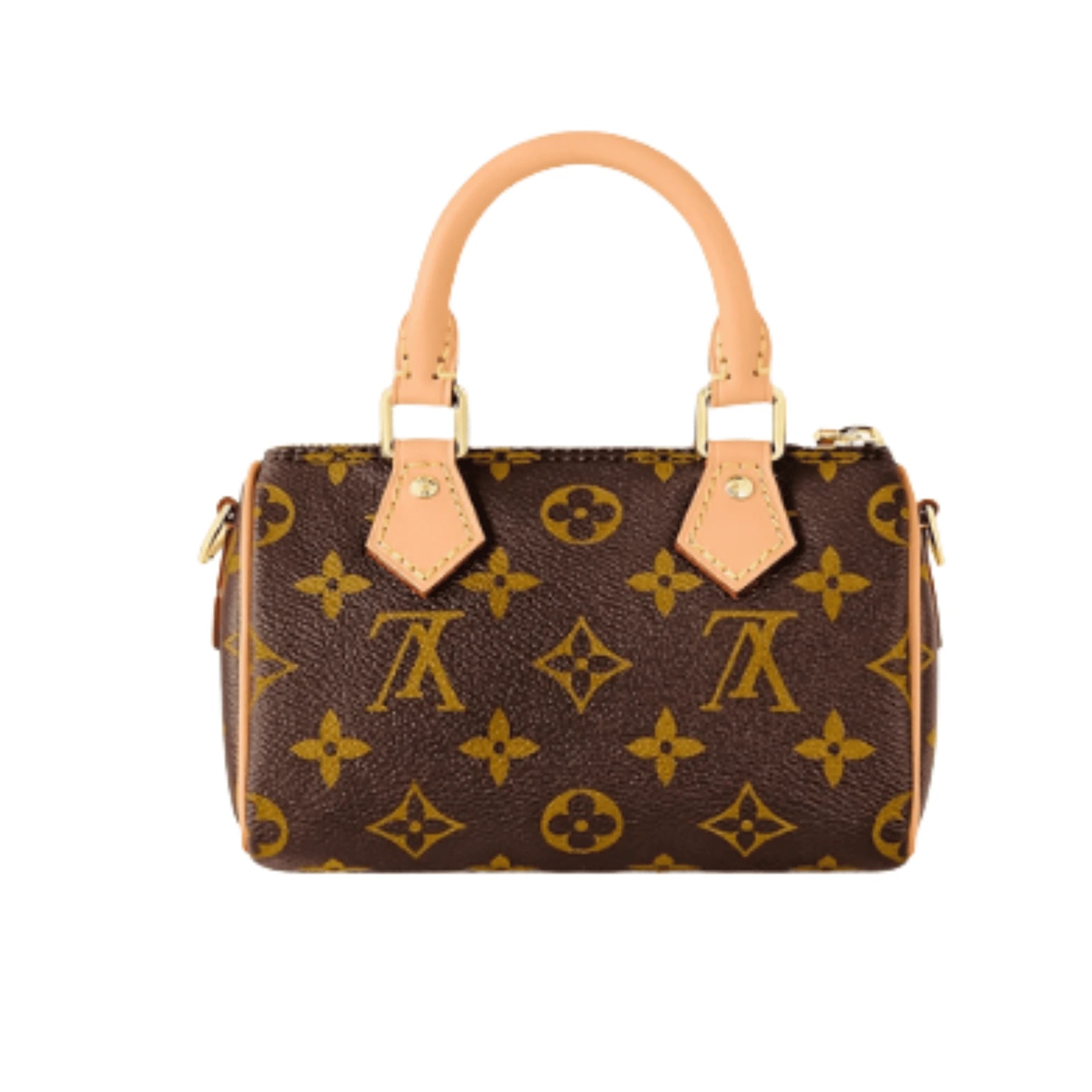 Louis Vuitton Nano Speedy Bag - Monogram Canvas with Natural Cowhide Leather Trim