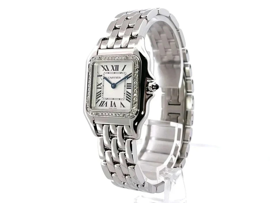 Cartier Panthère Ladies Watch – Silver Tone & Diamond Detail