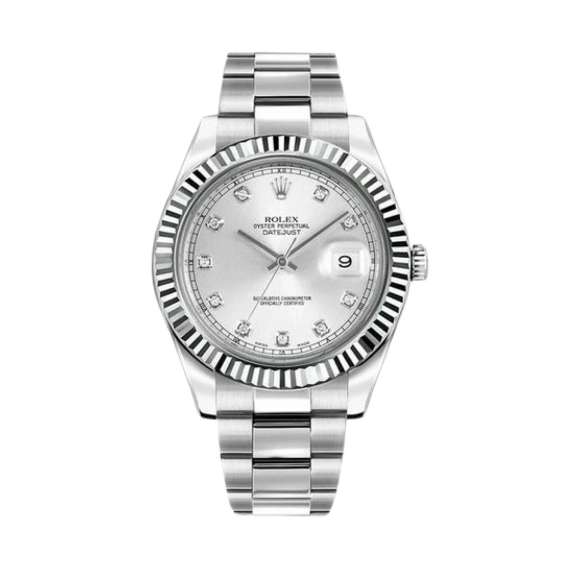 Rolex Datejust 41 – Silver Diamond Dial