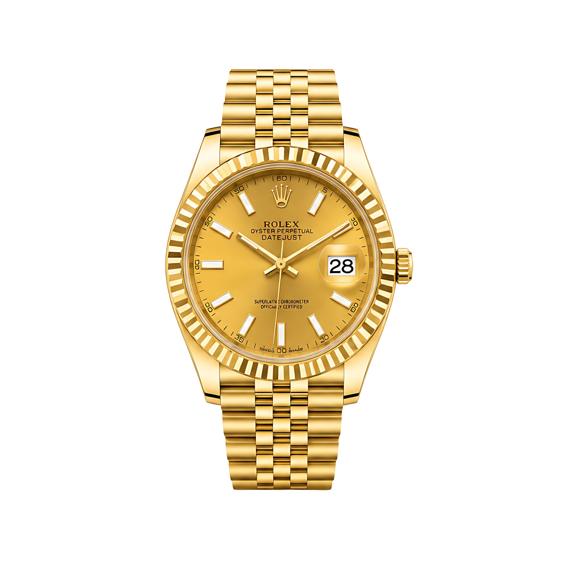 Rolex Datejust – Mint Gold Waffle Dial Gold