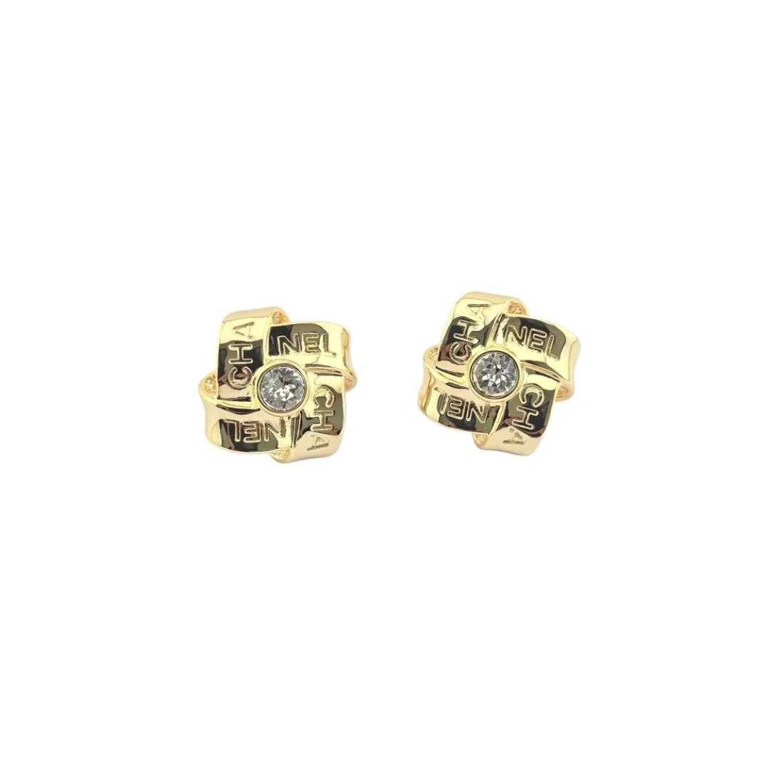 Chanel CC Crystal Earrings