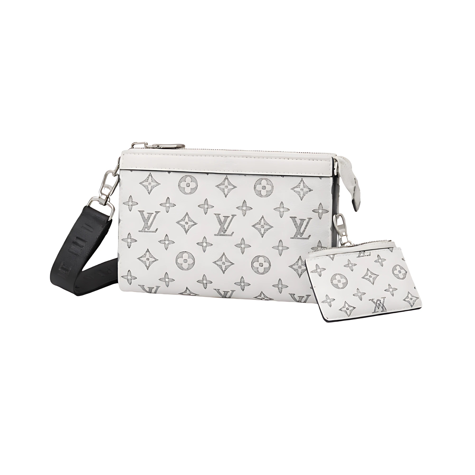 Louis Vuitton LV Logo White Pouch