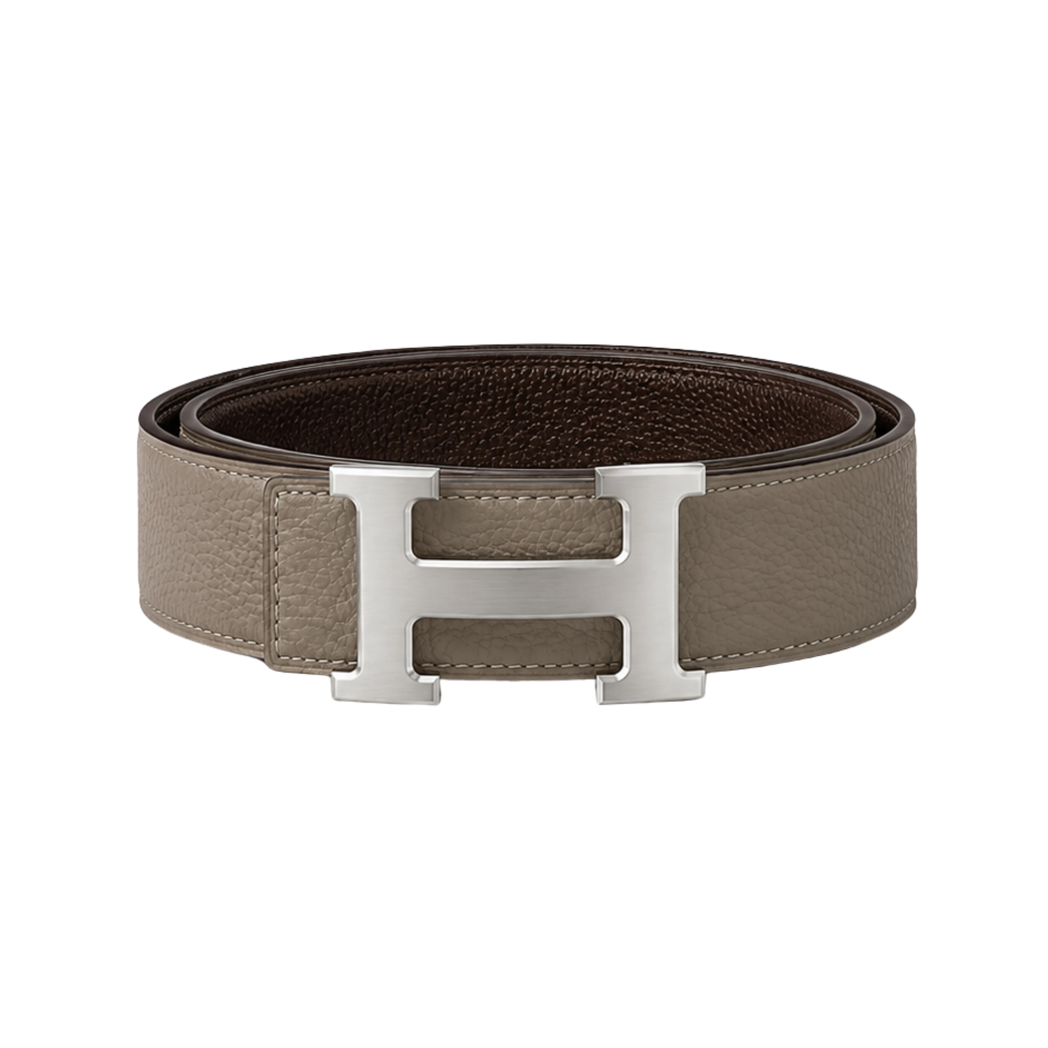 Hermès Belt | Light Brown Silver Logo