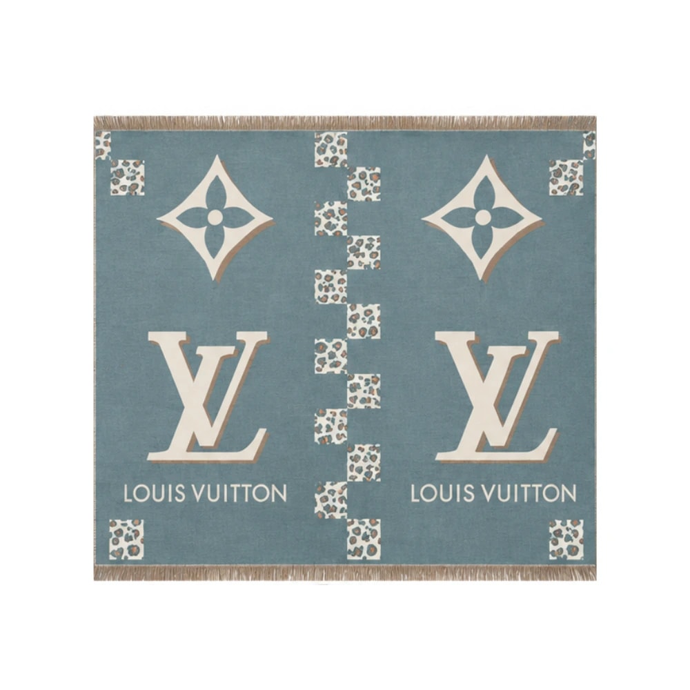Louis Vuitton Check Teal Scarf