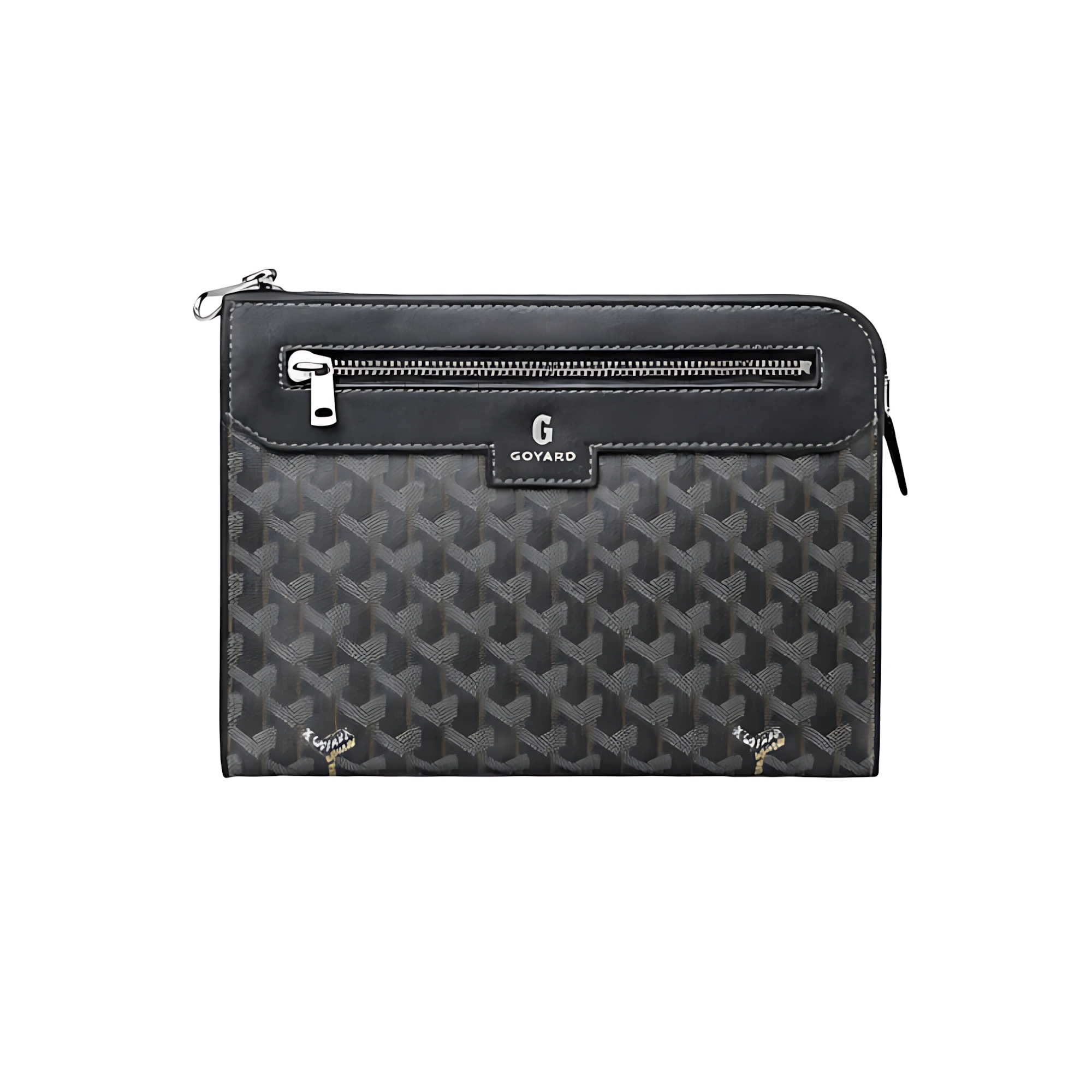 Goyard Flat Black Leather Pouch