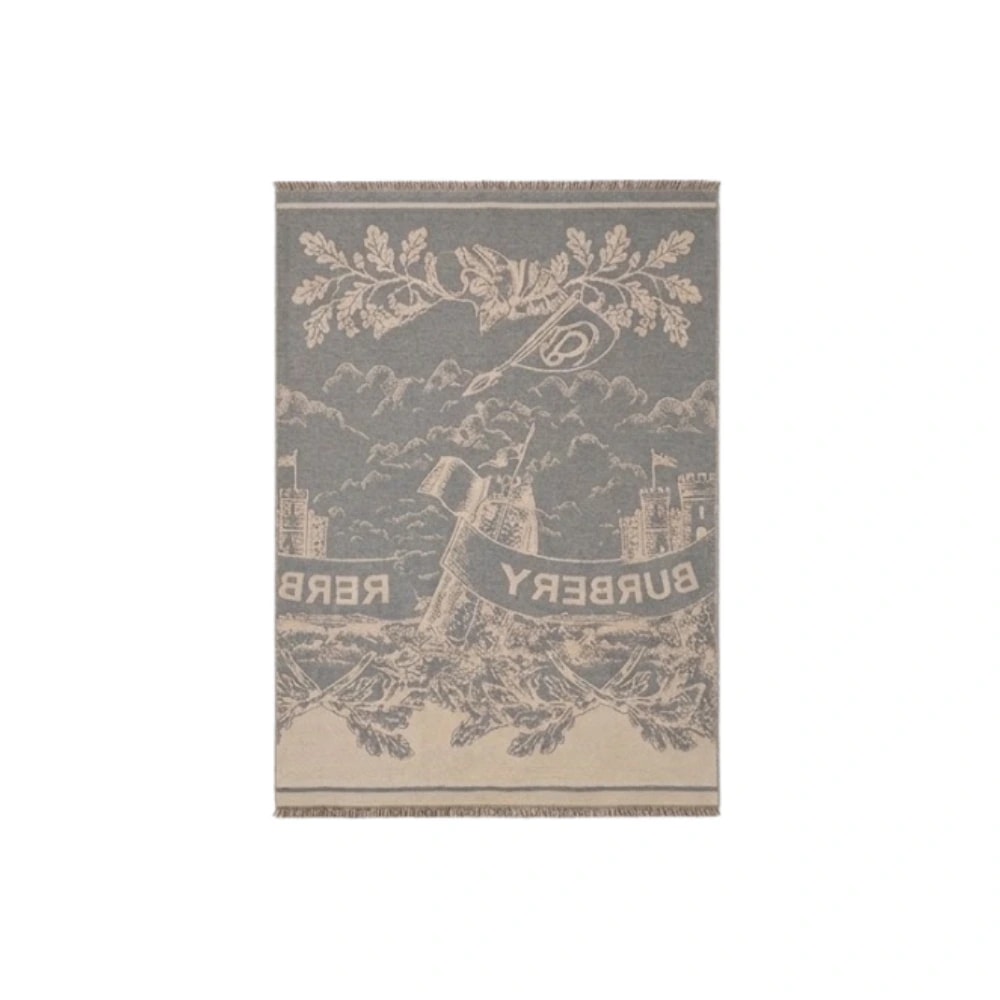 Burberry Knight Cashmere Grey/Beige Scarf