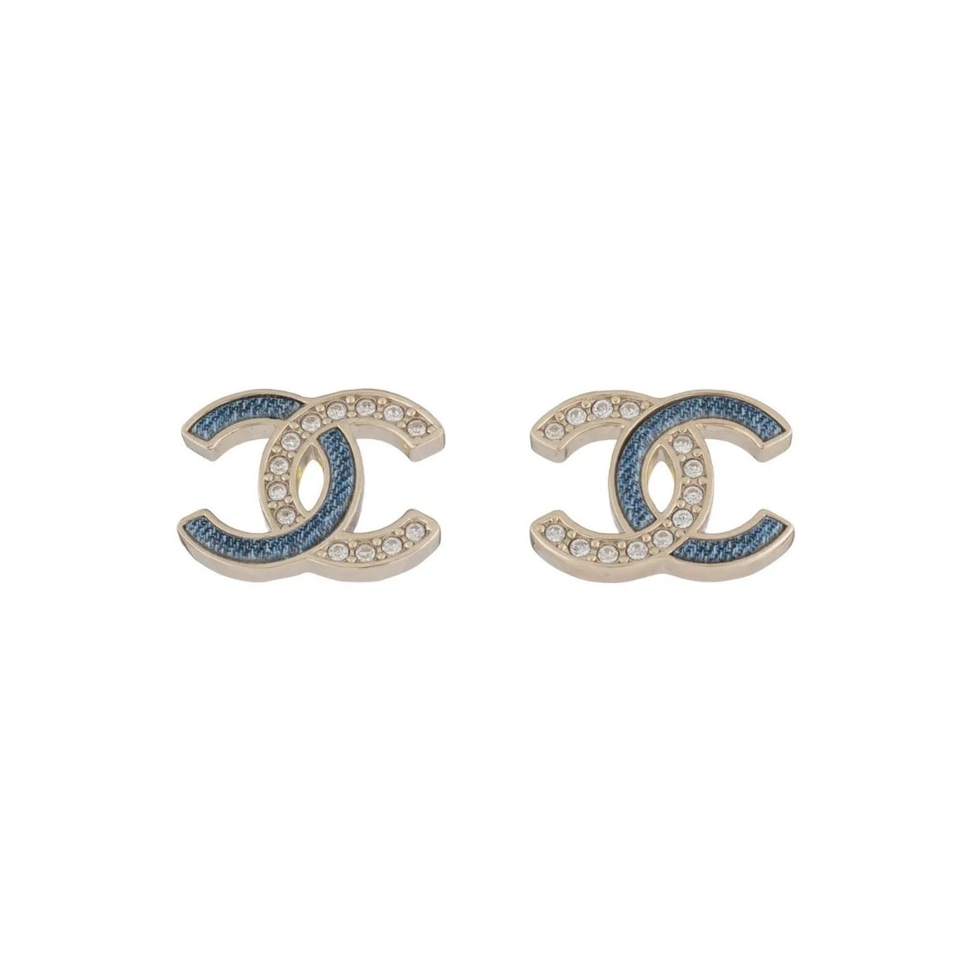 Chanel CC Strass Enamel Black/Gold Jewelry
