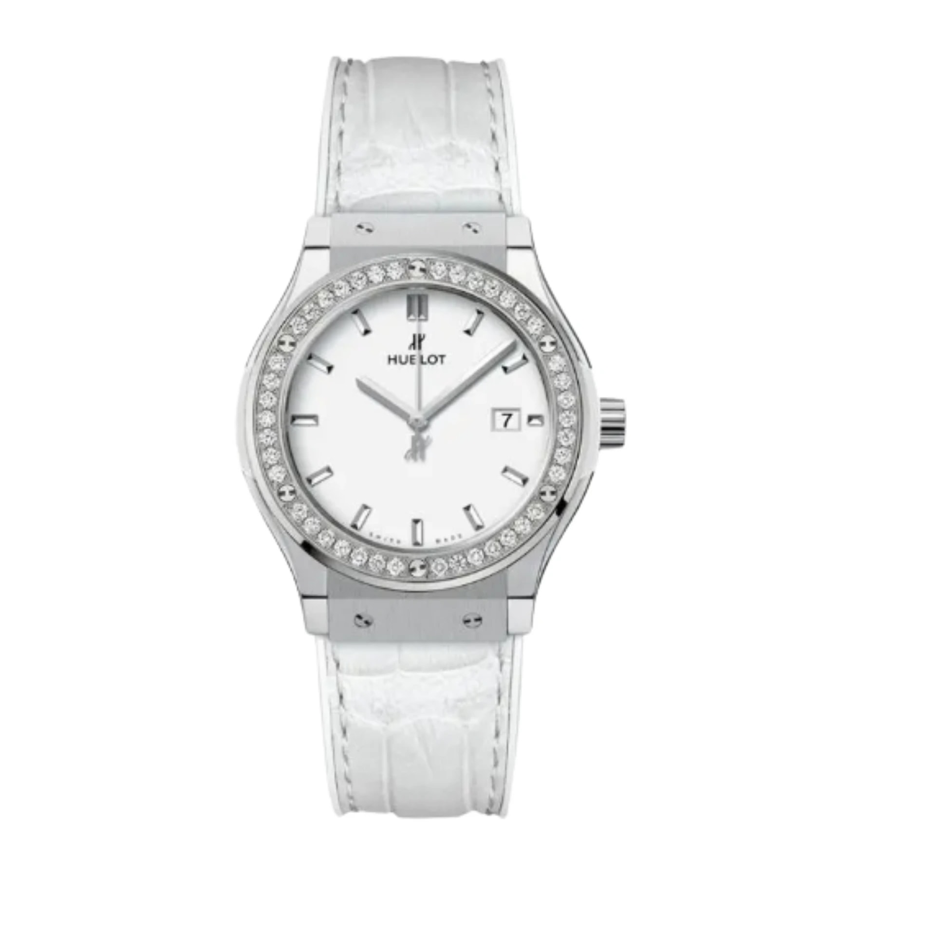 Hublot Classic Fusion Ladies Watch – White Dial & Diamond Detail