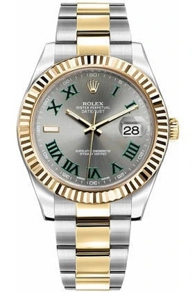Rolex Watch | Datejust Silver/Green