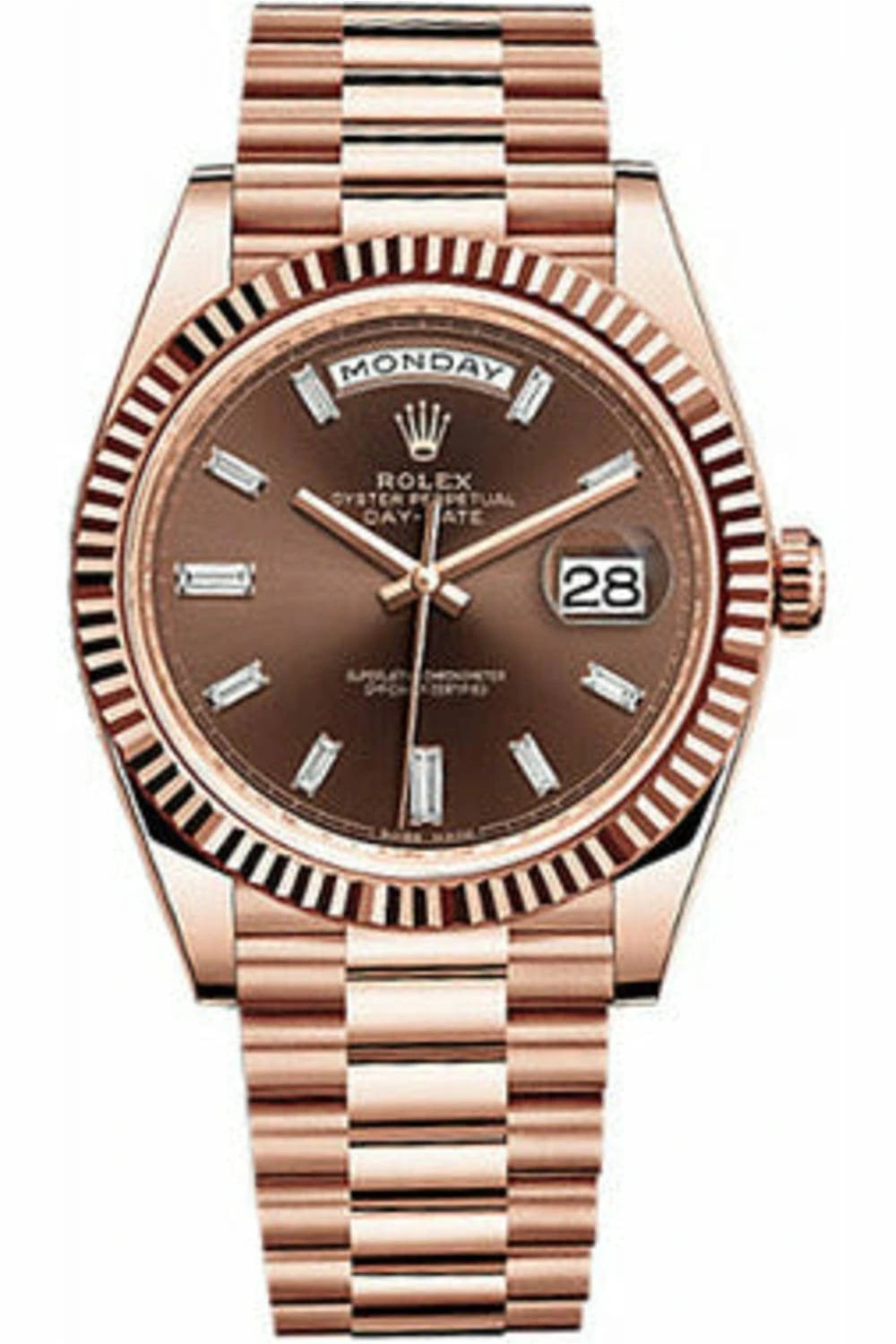 Rolex Day-Date – Brown Dial Rose Gold