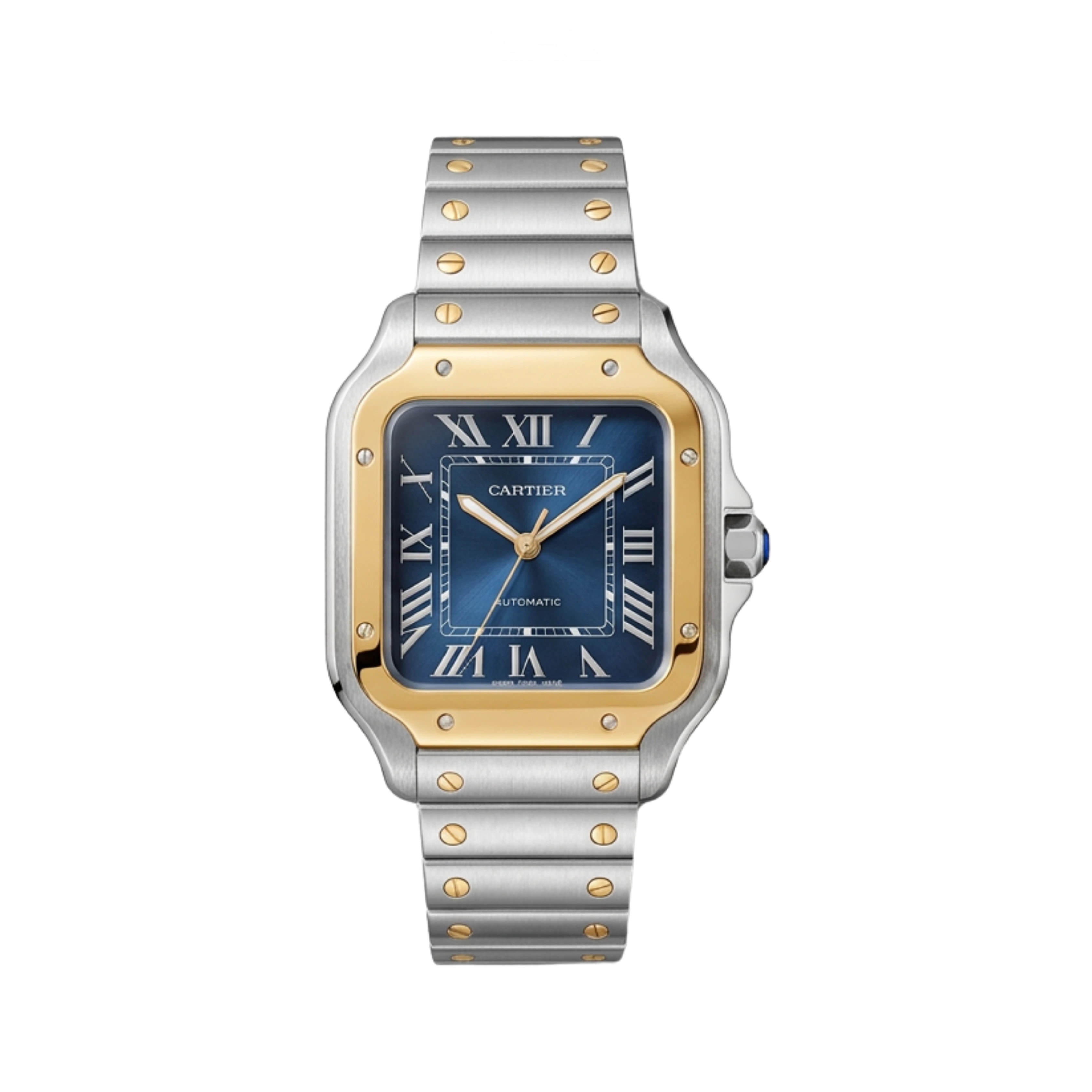 Cartier Santos de Cartier Two-Tone Blue Dial Large Watch