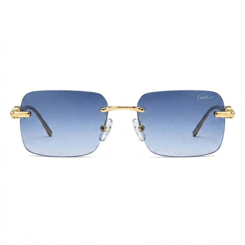 Cartier Sunglasses Gold-Tone – Blue Gradient